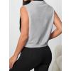 image:imageAvanova Women 14 Zip Polo V Neck Tank Tops Golf Shirts Sleeveless Collared Workout TopsGrey