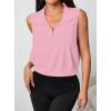 image:imageAvanova Women 14 Zip Polo V Neck Tank Tops Golf Shirts Sleeveless Collared Workout TopsPink