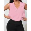 image:imageAvanova Women 14 Zip Polo V Neck Tank Tops Golf Shirts Sleeveless Collared Workout TopsPink