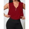 image:imageAvanova Women 14 Zip Polo V Neck Tank Tops Golf Shirts Sleeveless Collared Workout TopsRed
