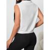 image:imageAvanova Women 14 Zip Polo V Neck Tank Tops Golf Shirts Sleeveless Collared Workout TopsWhite