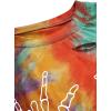 image:imageAvanova Women Crop Tops Skull Finger Graphic Tie Dye Tee Oversized Short Sleeve Shirt Muti C Small