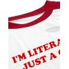 image:imageAvanova Women Raglan Shirt Ripped Distressed Crop Tops Short Sleeve Cropped T Shirts Summer TeeWhite Red
