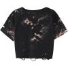 image:imageAvanova Womens Short Sleeve Tie Dye Ripped Crop Top Distressed TShirt Gothic Streetwear Y2K TeeBlack Coffee