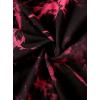 image:imageAvanova Womens Short Sleeve Tie Dye Ripped Crop Top Distressed TShirt Gothic Streetwear Y2K TeeRed Black