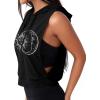 image:imageAvanova Womens Workout Shirts Sleeveless Hoodies Drawstring Open Side Gym Cropped Tank TopB Sun Moon