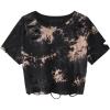 image:imageAvanova Womens Short Sleeve Tie Dye Ripped Crop Top Distressed TShirt Gothic Streetwear Y2K TeeBlack Coffee
