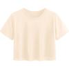 image:imageAvanova Womens Sun Graphic Tee Short Sleeve Crewneck Crop Tops Summer Casual T ShirtApricot