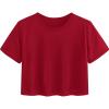 image:imageAvanova Womens Sun Graphic Tee Short Sleeve Crewneck Crop Tops Summer Casual T ShirtBurgundy