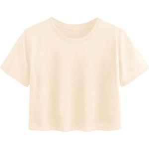 image:imageAvanova Womens Sun Graphic Tee Short Sleeve Crewneck Crop Tops Summer Casual T ShirtApricot