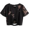 image:imageAvanova Tie Dye Shirt Women Ripped Short Sleeve Crop Tops Distressed Cropped T Shirts for Concert Halloween Goth RockCoffee Brown