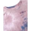 image:imageAvanova Tie Dye Shirt Women Ripped Short Sleeve Crop Tops Distressed Cropped T Shirts for Concert Halloween Goth RockDusty Pink Blue