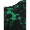 image:imageAvanova Tie Dye Shirt Women Ripped Short Sleeve Crop Tops Distressed Cropped T Shirts for Concert Halloween Goth RockGreen Black