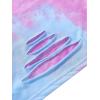 image:imageAvanova Tie Dye Shirt Women Ripped Short Sleeve Crop Tops Distressed Cropped T Shirts for Concert Halloween Goth RockLight Pink Blue