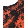 image:imageAvanova Tie Dye Shirt Women Ripped Short Sleeve Crop Tops Distressed Cropped T Shirts for Concert Halloween Goth RockOrange Black