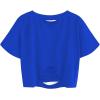 image:imageAvanova Tie Dye Shirt Women Ripped Short Sleeve Crop Tops Distressed Cropped T Shirts for Concert Halloween Goth RockRoyal Blue