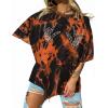 image:imageAvanova Women Graphic Letter Print Oversized T Shirt Short Sleeve Casual Summer Loose Fit Tee TopOrange Black