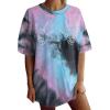 image:imageAvanova Women Graphic Letter Print Oversized T Shirt Short Sleeve Casual Summer Loose Fit Tee TopPink Blue