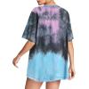 image:imageAvanova Women Graphic Letter Print Oversized T Shirt Short Sleeve Casual Summer Loose Fit Tee TopPink Blue