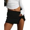 image:imageAvanova Women Side Slit Mini Skirt Low Rise Sexy Night Out Streetwear Short SkirtsBlack