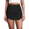 image:imageAvanova Women Double Slit Jean Skort Bodycon Mini Skirt Denim High Waisted Short SkirtsBlack
