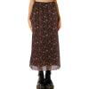 image:imageAvanova Women Floral Midi Skirt Boho Fall Summer Mesh High Waisted Maxi Long Skirts Floral Dark Brown XXLarge