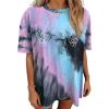 image:imageAvanova Women Graphic Letter Print Oversized T Shirt Short Sleeve Casual Summer Loose Fit Tee TopPink Blue