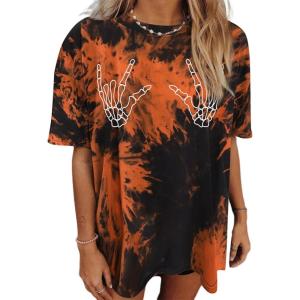 image:imageAvanova Women Graphic Letter Print Oversized T Shirt Short Sleeve Casual Summer Loose Fit Tee TopOrange Black