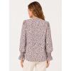image:imageAvanova Women Leopard Print Ruffle Long Sleeve Blouse V Neck Shirts Business Casual Work Office TopBeige