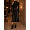 image:imageAvanova Women Mock Neck Long Sleeve Top Slim Fitted Basic Layer Turtleneck ShirtsBlack