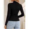 image:imageAvanova Women Mock Neck Long Sleeve Top Slim Fitted Basic Layer Turtleneck ShirtsBlack