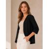 image:imageAvanova Women Open Front Cardigan 34 Sleeve Blouse Business Casual Work Office Shirt LayeringBlack