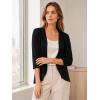 image:imageAvanova Women Open Front Cardigan 34 Sleeve Blouse Business Casual Work Office Shirt LayeringBlack