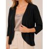 image:imageAvanova Women Open Front Cardigan 34 Sleeve Blouse Business Casual Work Office Shirt LayeringBlack