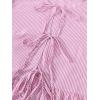 image:imageAvanova Women Striped Tie Front Peplum Top Long Sleeve Blouse Ruffled Hem ShirtPink