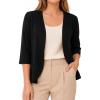 image:imageAvanova Women Open Front Cardigan 34 Sleeve Blouse Business Casual Work Office Shirt LayeringBlack