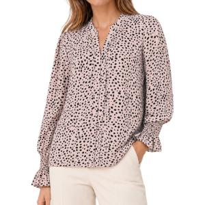 image:imageAvanova Women Leopard Print Ruffle Long Sleeve Blouse V Neck Shirts Business Casual Work Office TopBeige