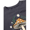 image:imageAvanova Vintage Mushroom Graphic Cropped Tee Shirts Short Sleeve Crop Tops Distressed Ripped TShirtGrey