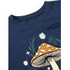 image:imageAvanova Vintage Mushroom Graphic Cropped Tee Shirts Short Sleeve Crop Tops Distressed Ripped TShirtNavy