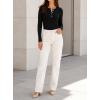 image:imageAvanova Women Button Up Henley Tops Long Sleeve V Neck Ribbed Knit T Shirt Base Layer TopBlack