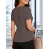 image:imageAvanova Women Peplum Top Cinched Waist Short Sleeve T Shirts Casual Summer TeeBrown