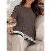 image:imageAvanova Women Peplum Top Cinched Waist Short Sleeve T Shirts Casual Summer TeeBrown