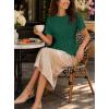 image:imageAvanova Women Peplum Top Cinched Waist Short Sleeve T Shirts Casual Summer TeeGreen