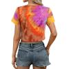 image:imageAvanova Women Ripped Cut Out T Shirts Short Sleeve Cropped Distressed Crop Tops for Punk Rock ConcertMulti Orange