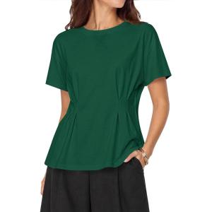 image:imageAvanova Women Peplum Top Cinched Waist Short Sleeve T Shirts Casual Summer TeeGreen