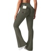 image:imageAvanova Scrunch Butt Lifting Leggings for Women Flared Yoga Workout Gym Pants with PocketsArmy Green