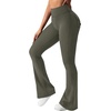 image:imageAvanova Scrunch Butt Lifting Leggings for Women Flared Yoga Workout Gym Pants with PocketsArmy Green
