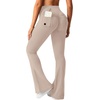 image:imageAvanova Scrunch Butt Lifting Leggings for Women Flared Yoga Workout Gym Pants with PocketsBeige