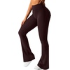 image:imageAvanova Scrunch Butt Lifting Leggings for Women Flared Yoga Workout Gym Pants with PocketsBrown