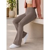 image:imageAvanova Scrunch Butt Lifting Leggings for Women Flared Yoga Workout Gym Pants with PocketsKhaki